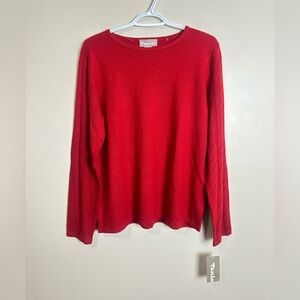 TanJay Size M Vibrant Red Knit Top